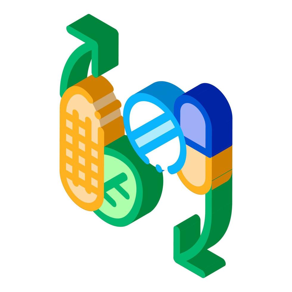 Supplements isometric icon vector illustration