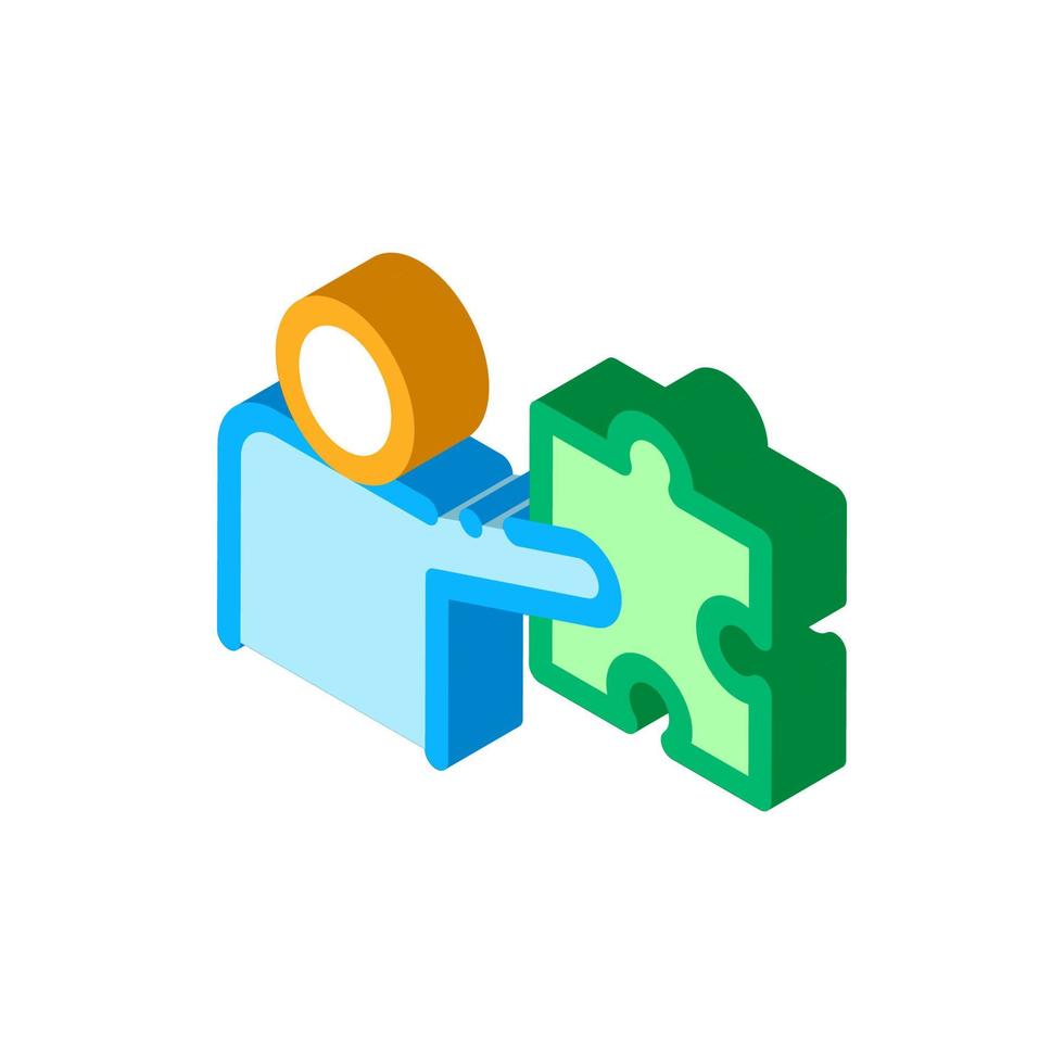 Man Goal Human Talent isometric icon vector illustration