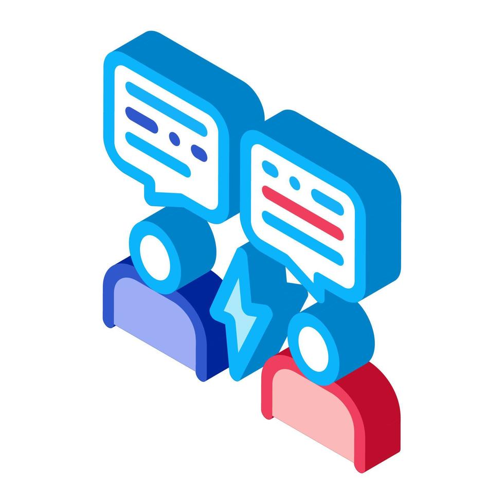 Voting Debate isometric icon vector illustration