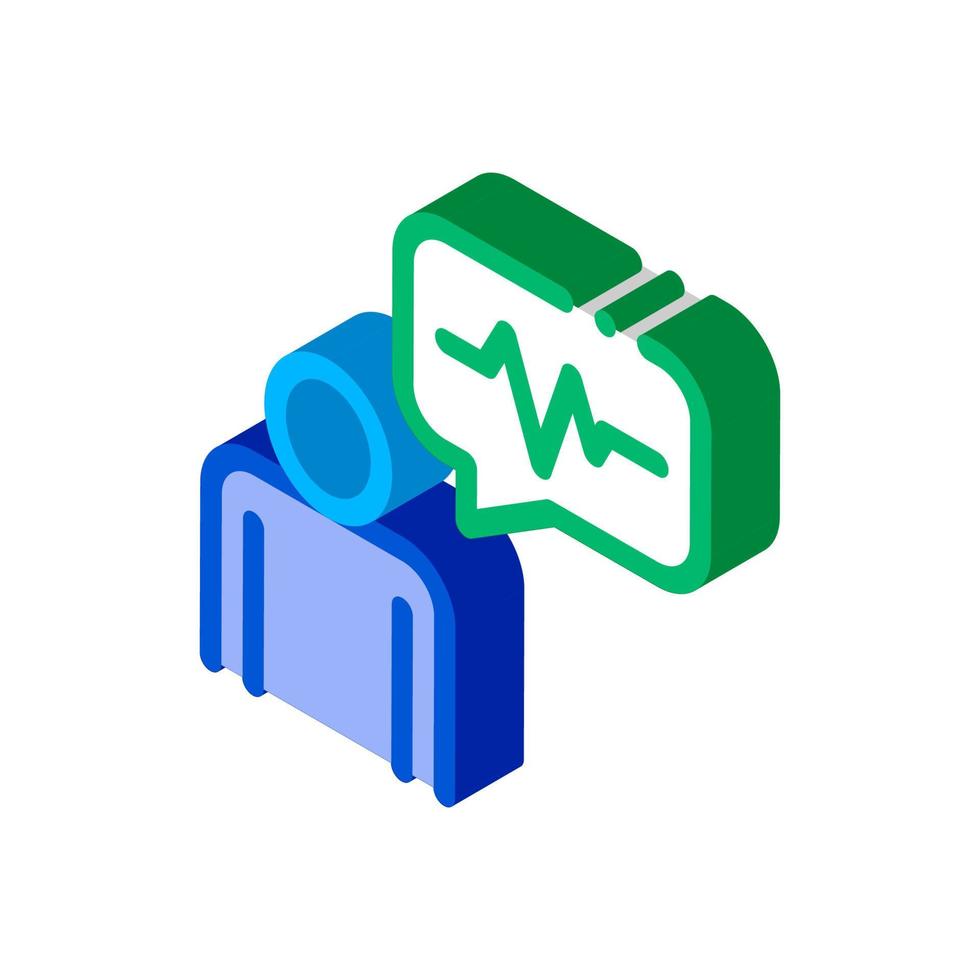 Speaker Voice Control isometric icon vector illustration