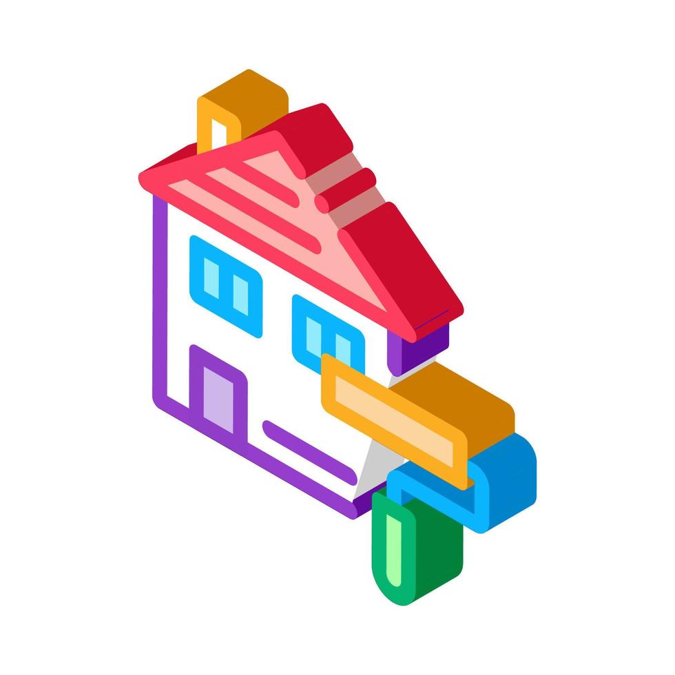house painting isometric icon vector illustration