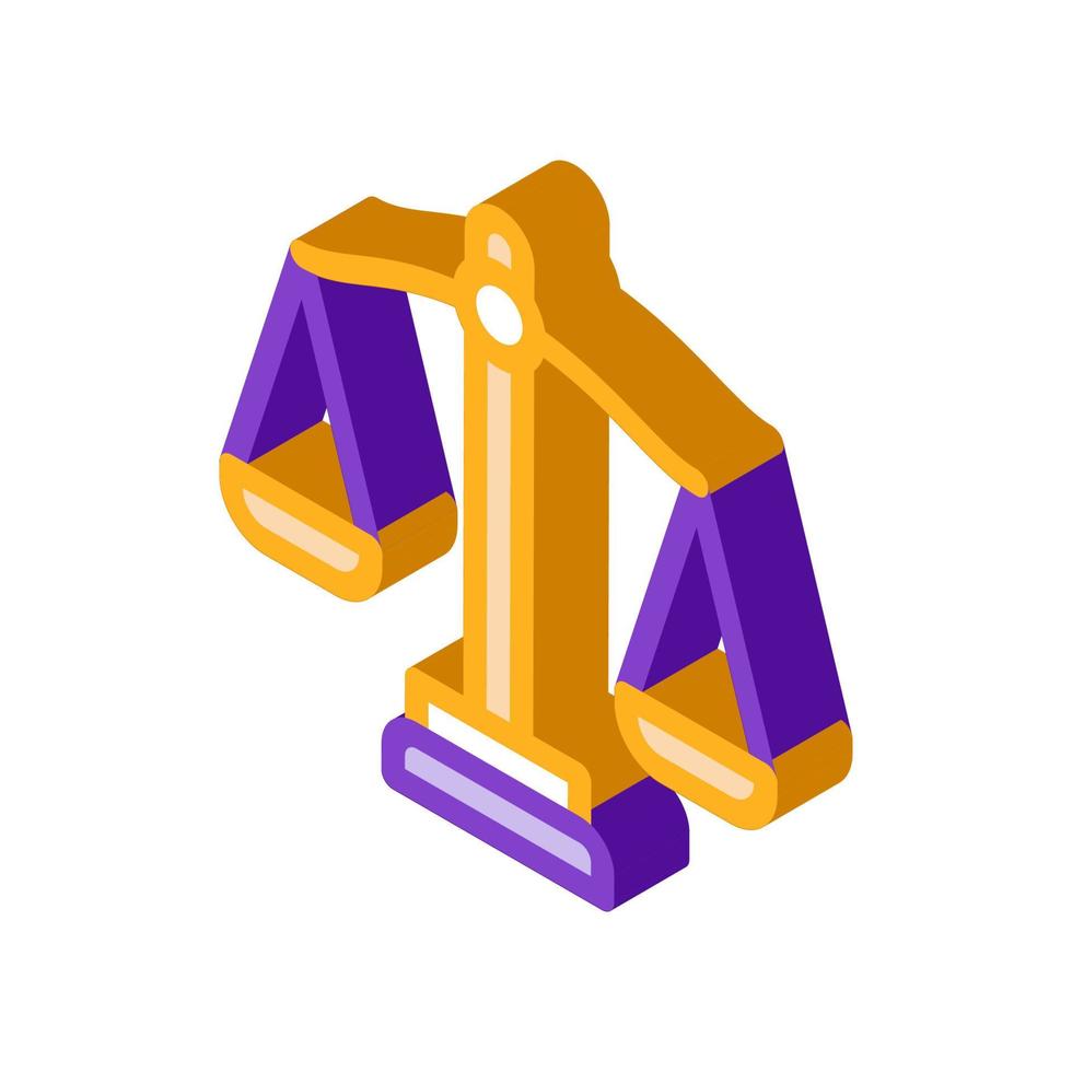 Scales Law And Judgement isometric icon vector illustration