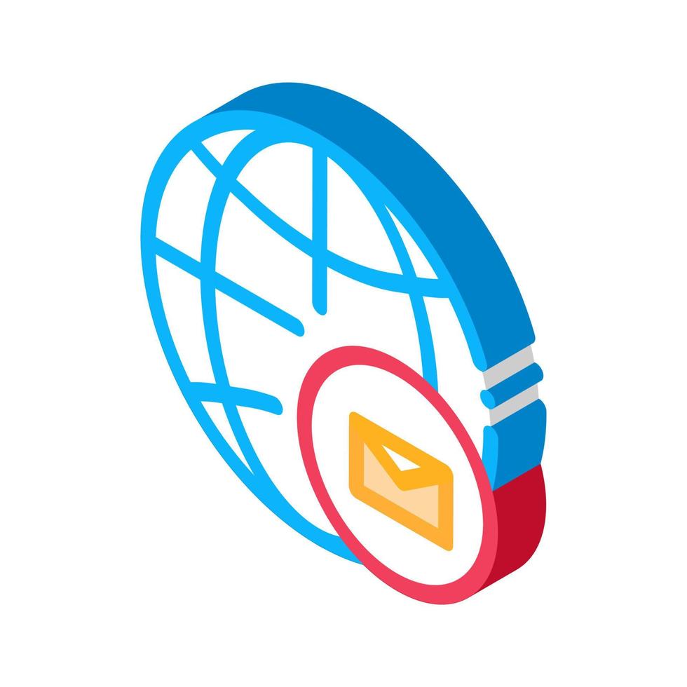 Globe Postal Transportation Company isometric icon vector illustration