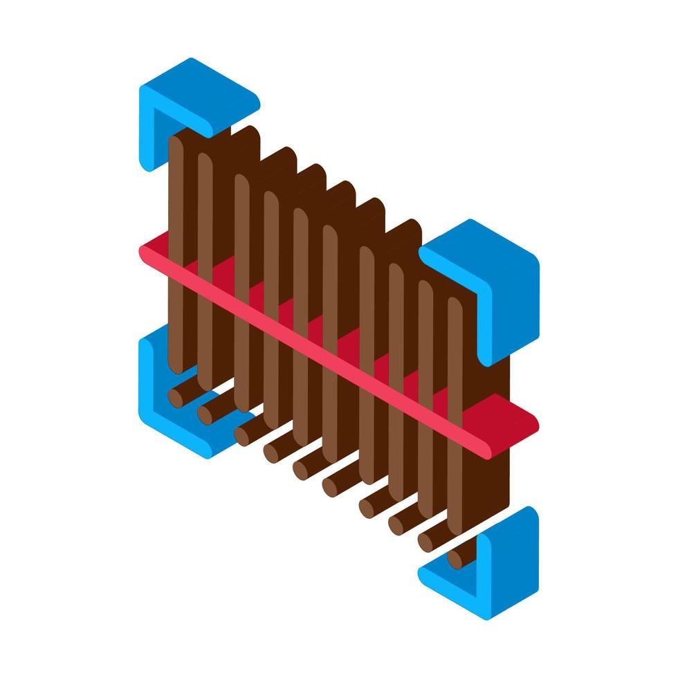 Barcode Postal Transportation Company isometric icon vector illustration