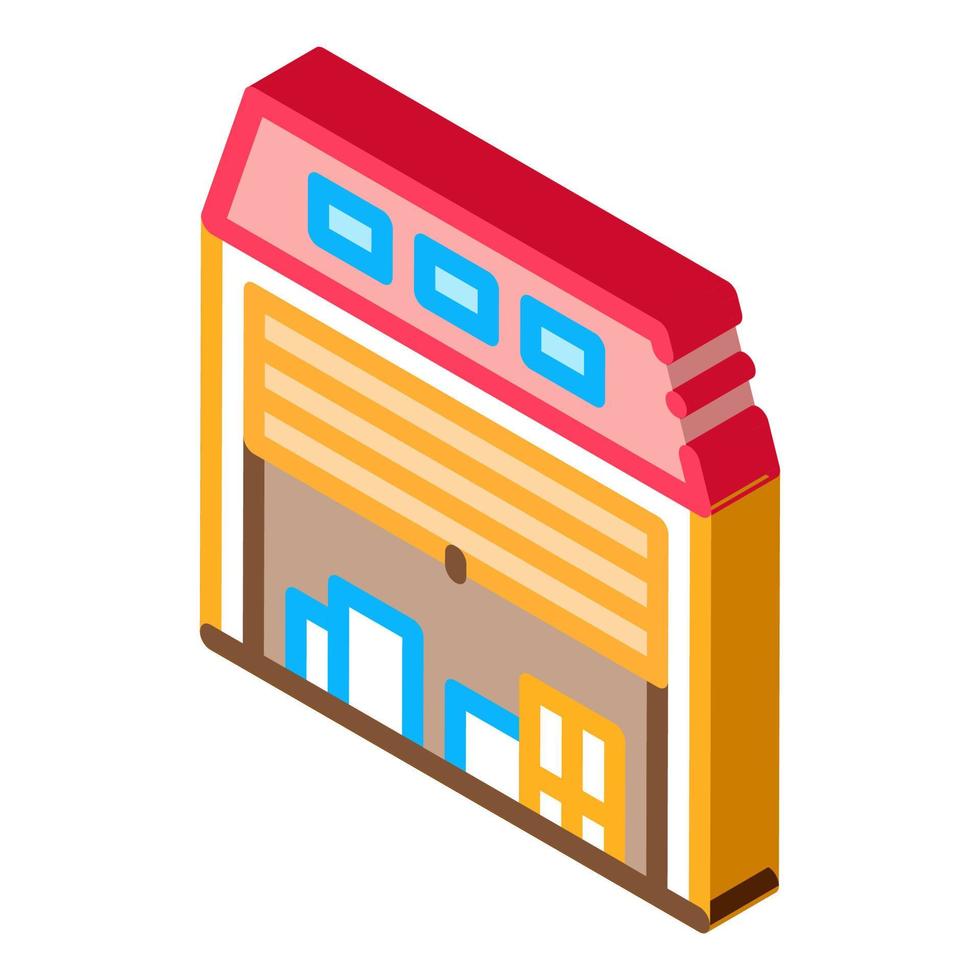 Post Stock Postal Transportation Company isometric icon vector illustration