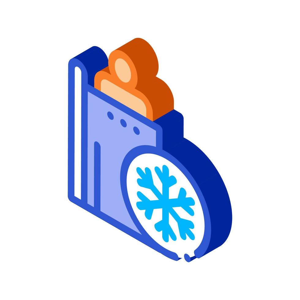 People Heating Point Biohacking isometric icon vector illustration