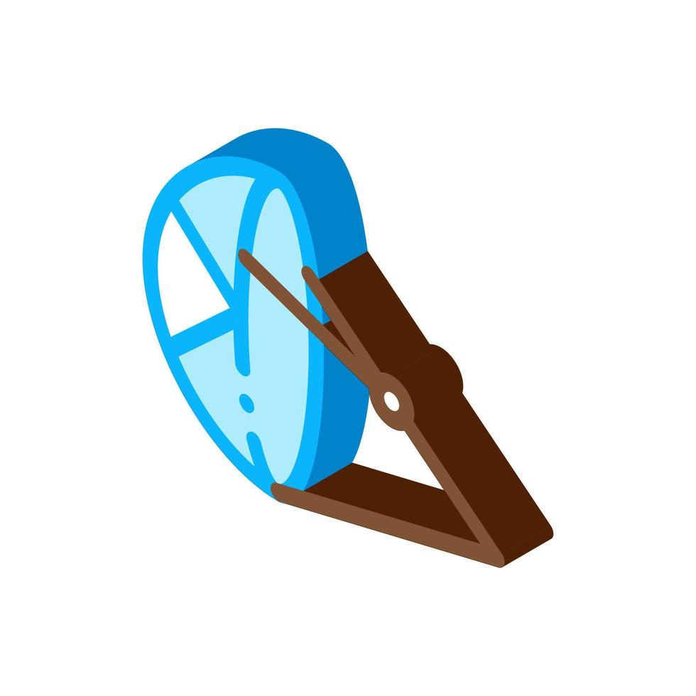 Beach Umbrella Canoeing isometric icon vector illustration