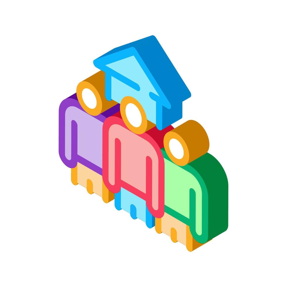 house buy candidates isometric icon vector illustration