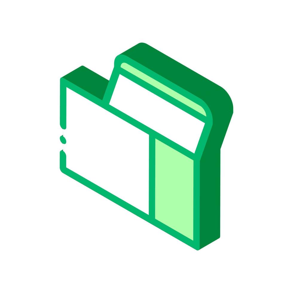 Square Opened Cardboard Carton Box isometric icon vector