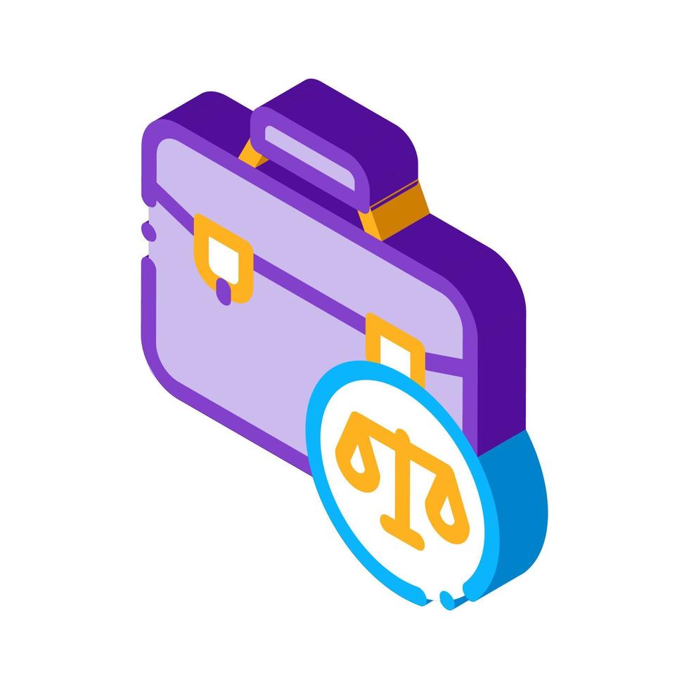 Suitcase Law And Judgement isometric icon vector illustration 18020192
