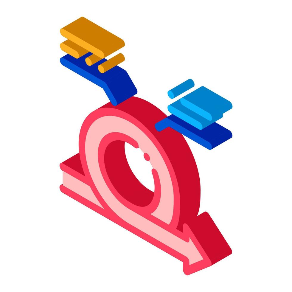 Round Agile Arrow Mark With Comments isometric icon vector