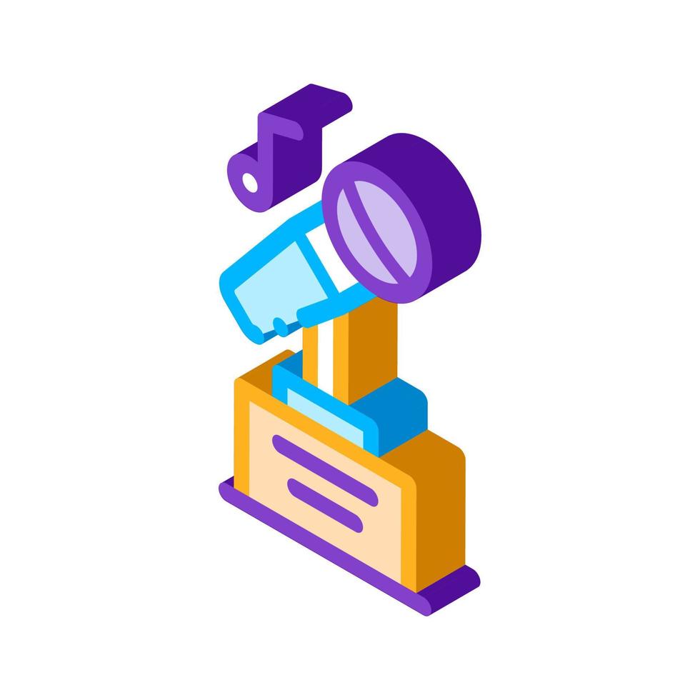 Microphone Equipment For Singing Songs isometric icon vector