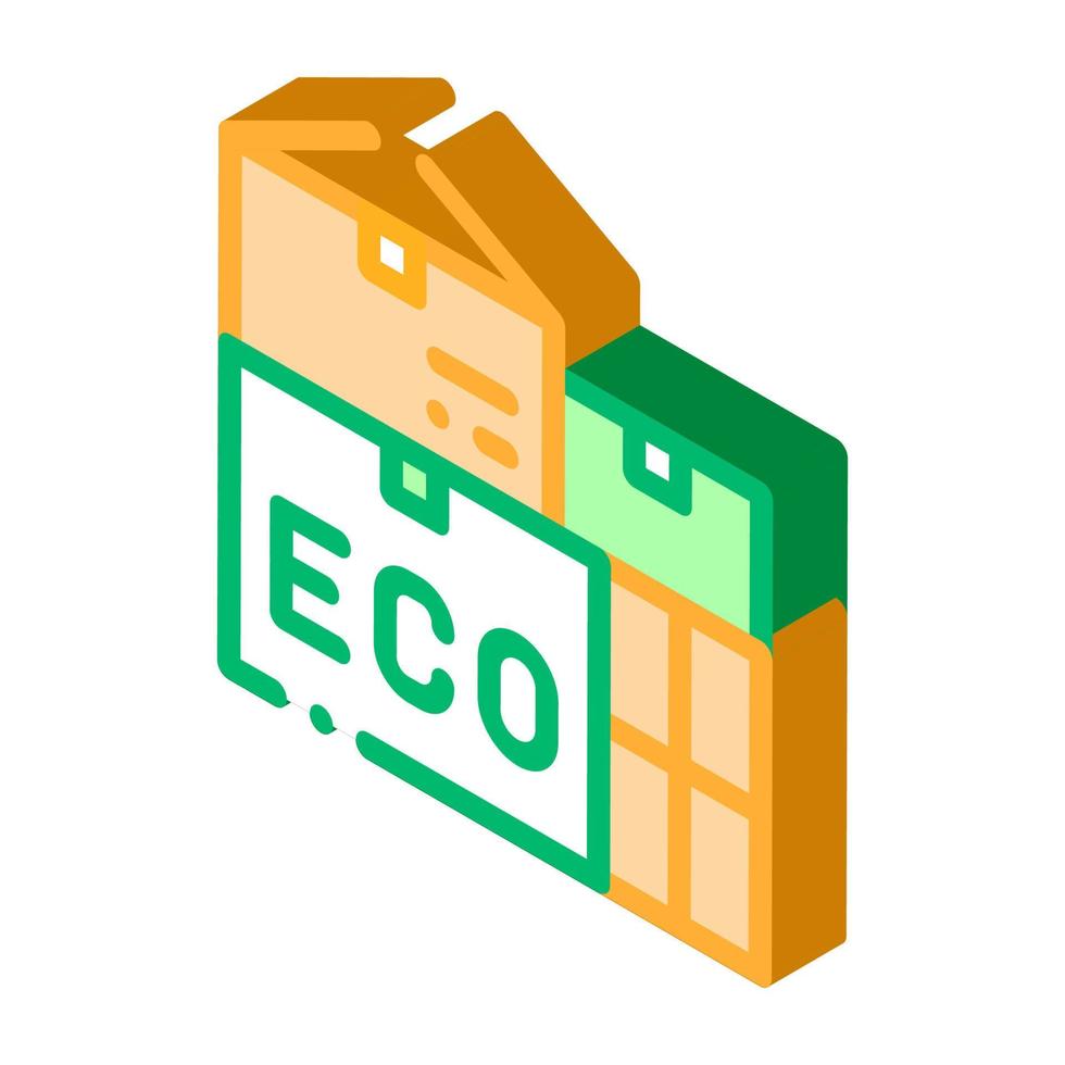 vector de embalaje de contenedor de material de reciclaje ecológico