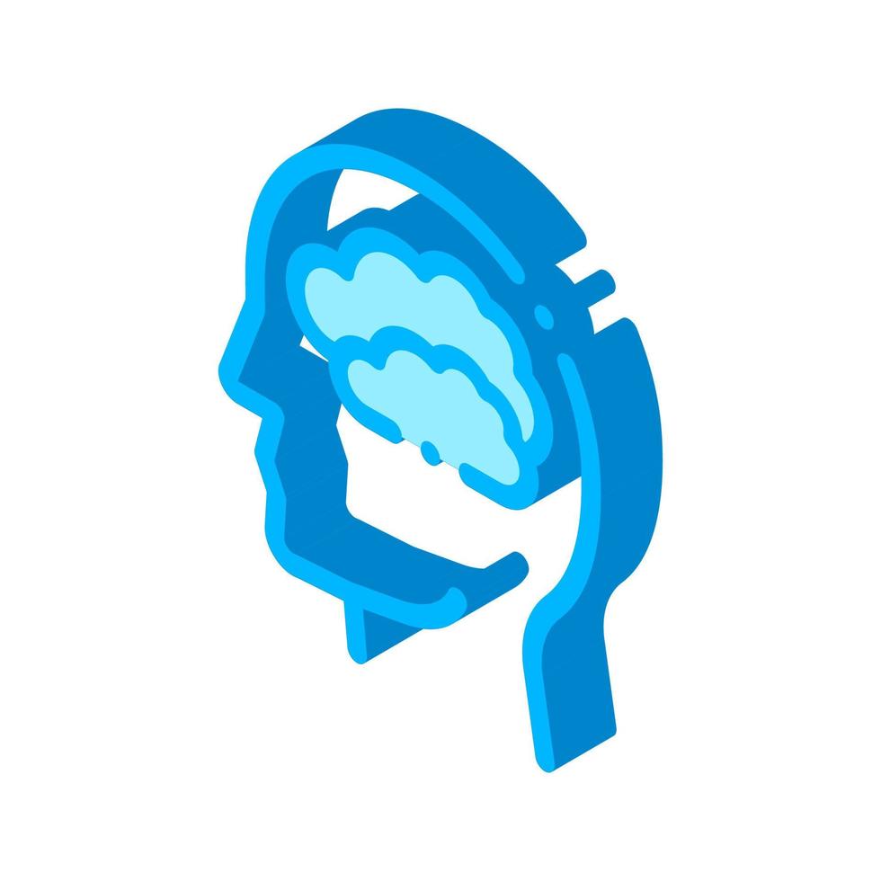 Mainly Cloudy Clouds In Man Silhouette Mind Vector