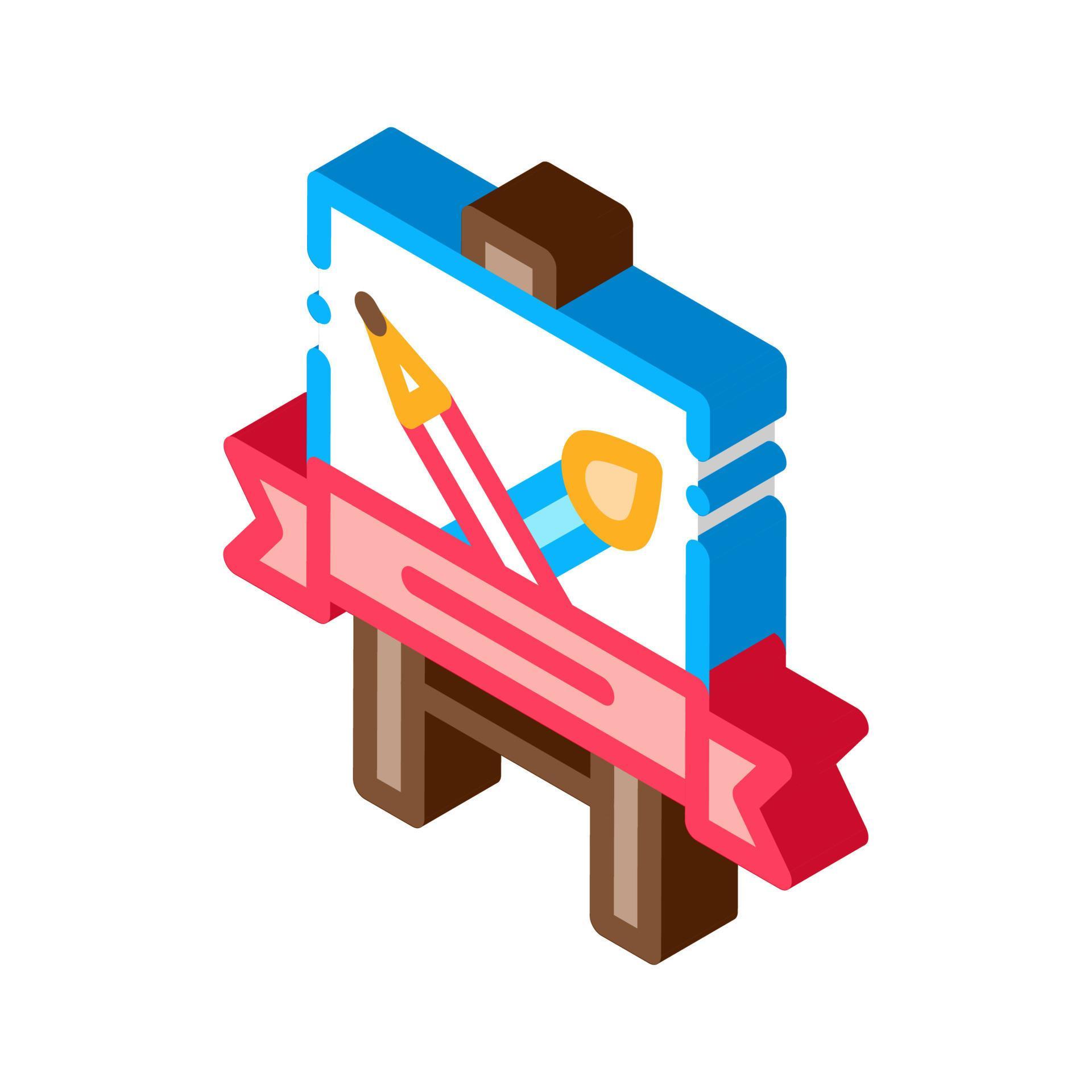 Student Painting Lesson isometric icon vector illustration 18020440