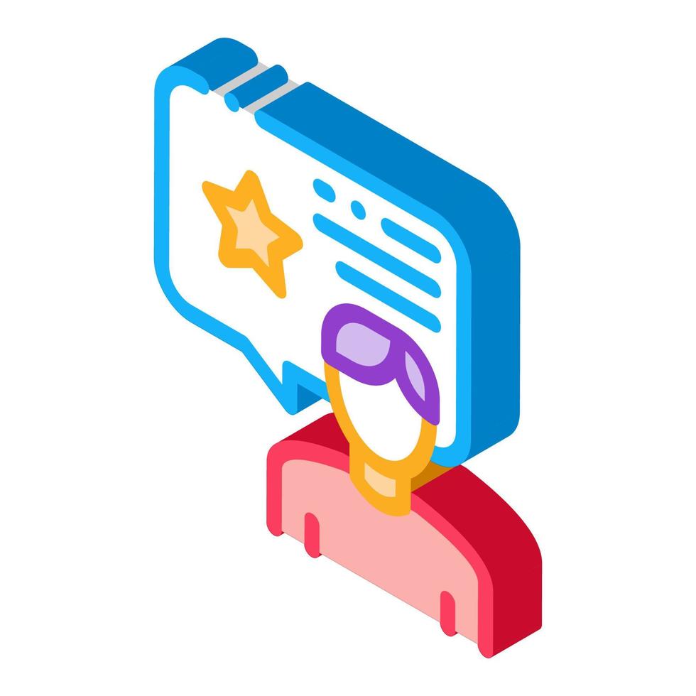 Man Bonus Consultant isometric icon vector illustration