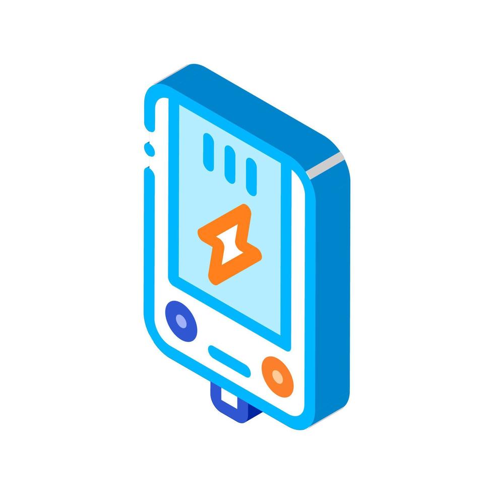 Electronic Main Block Heating System isometric icon vector