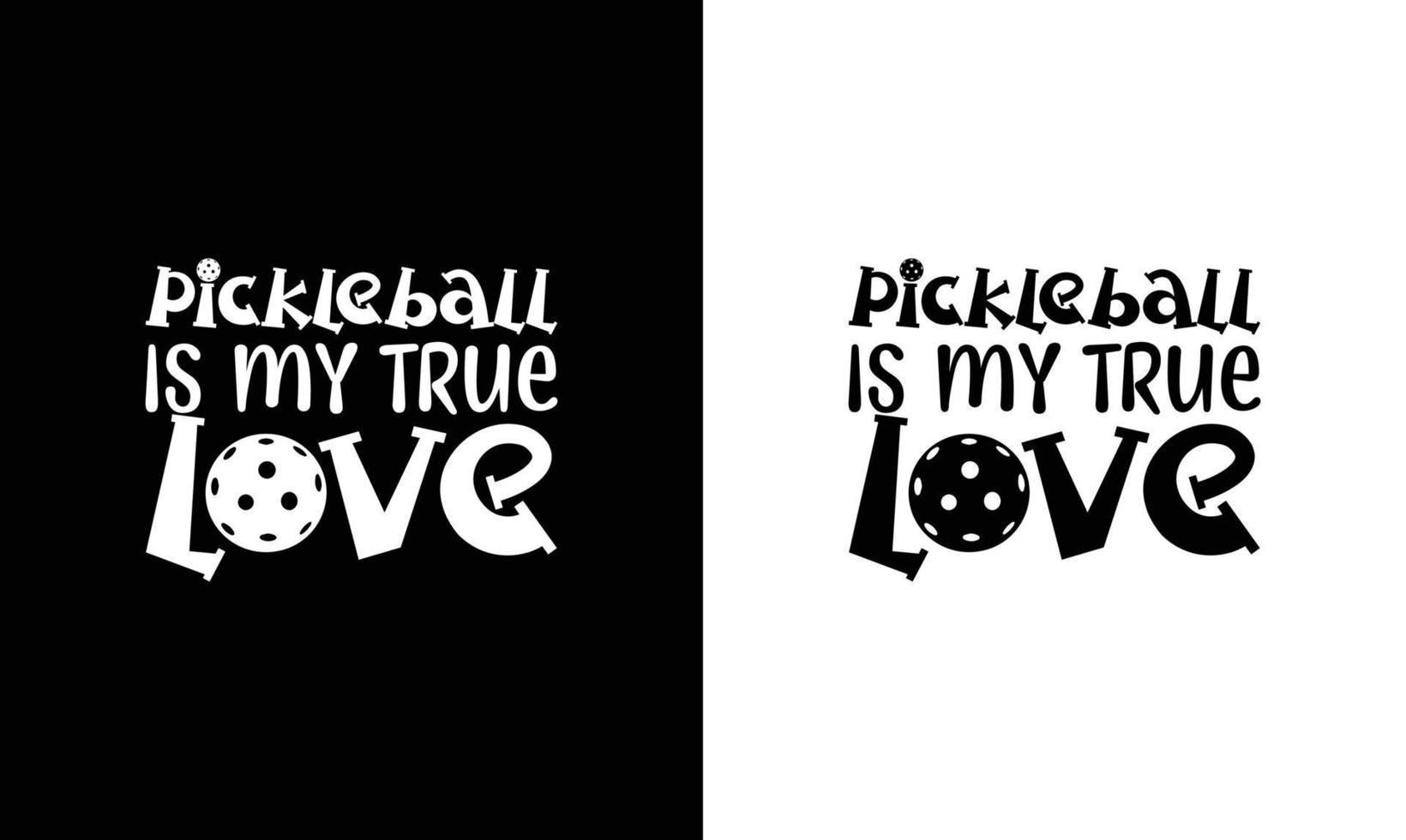 diseño de camiseta con cita de pickleball, tipografía vector