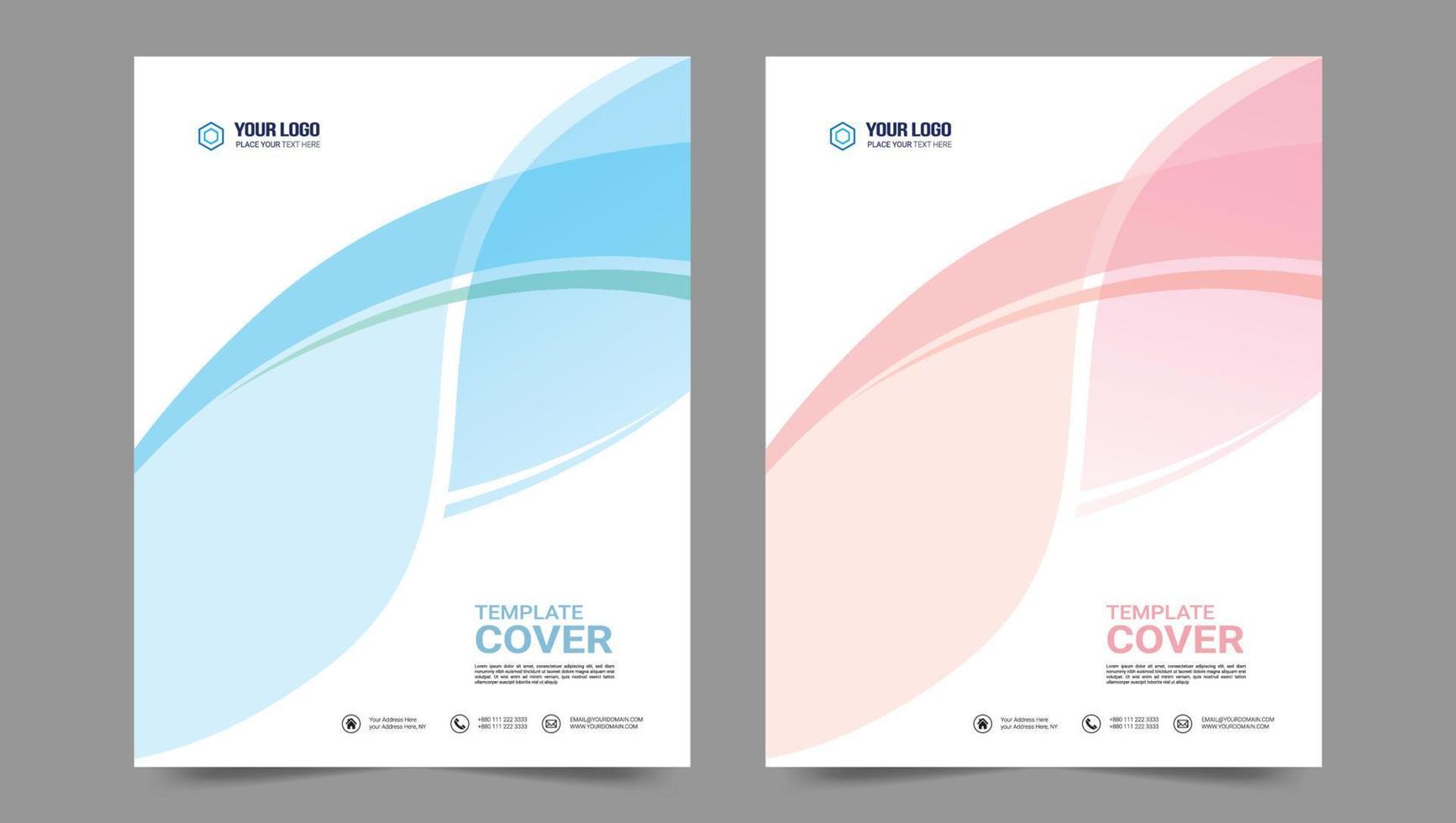 Cover design for annual report and business catalog, magazine, flyer or booklet. Brochure template layout. A4 cover vector EPS-10