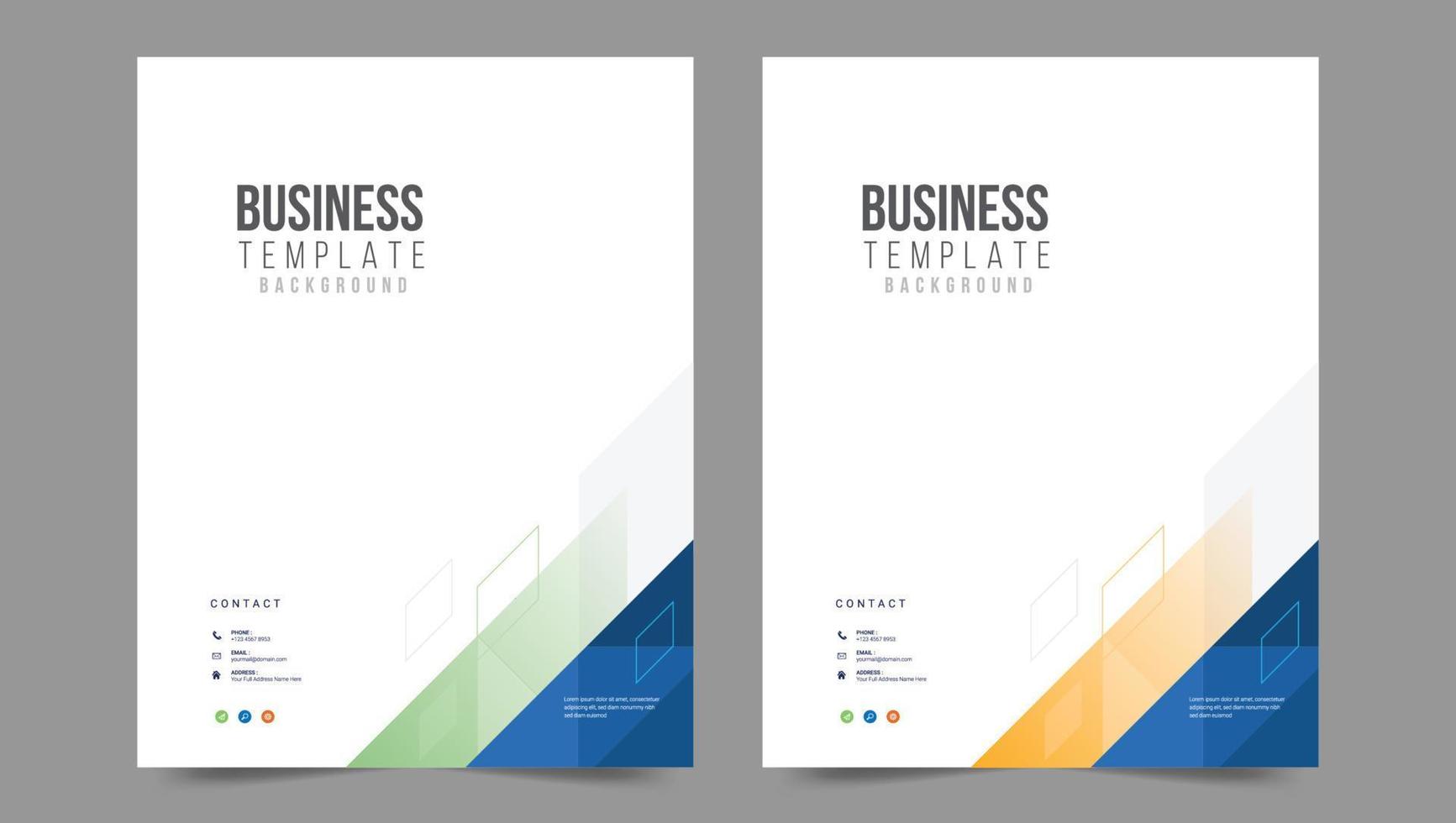 Cover template flyer design vector background