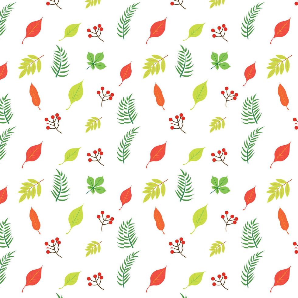 Seamless pattern with leaves. Vector illustration.