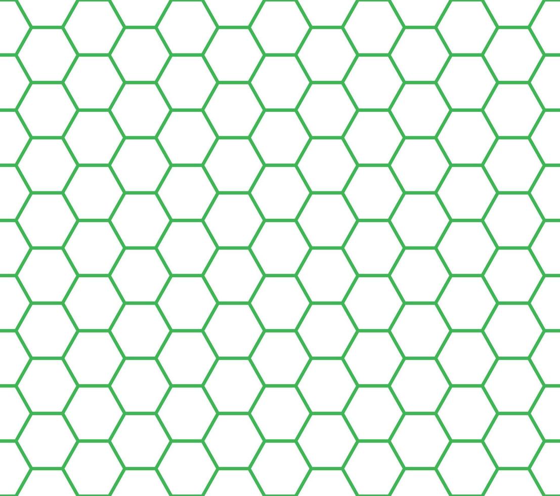 Green and White Seamless Honeycomb Pattern vector