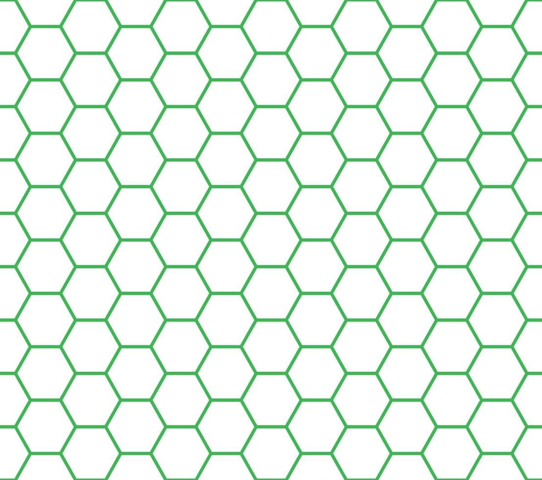 Green and White Seamless Honeycomb Pattern vector