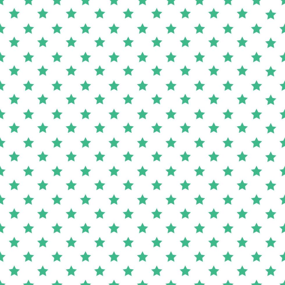 Green Seamless Stars Patterns On White Background vector