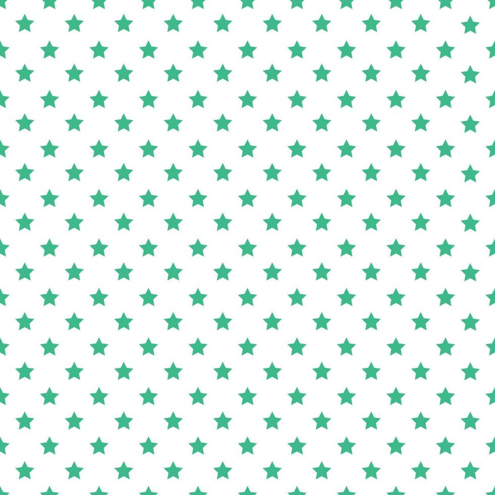 Green Seamless Stars Patterns On White Background vector