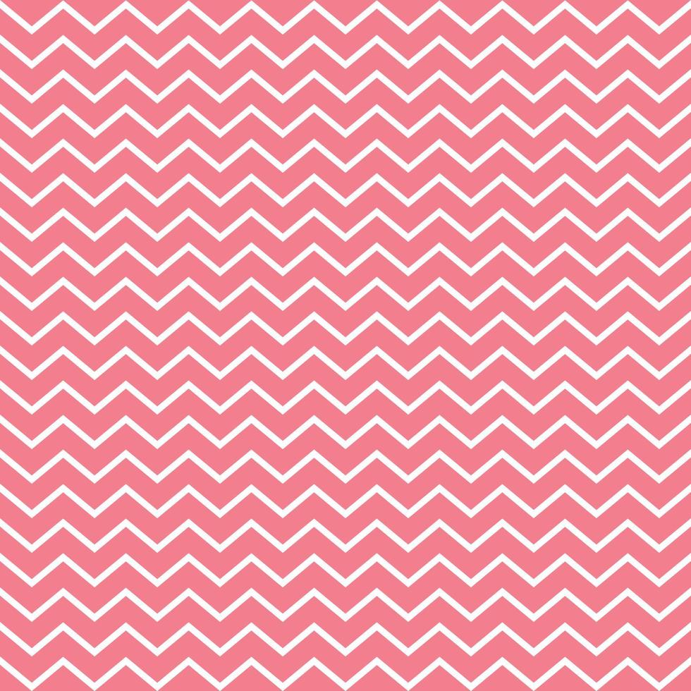 White Chevron Pattern On Pink Background vector