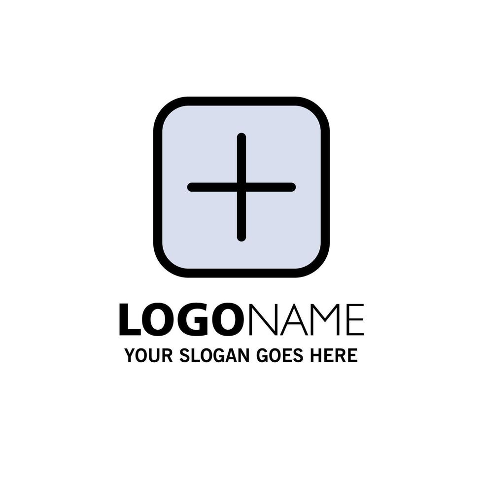 Instagram Plus Sets Upload Business Logo Template Flat Color vector