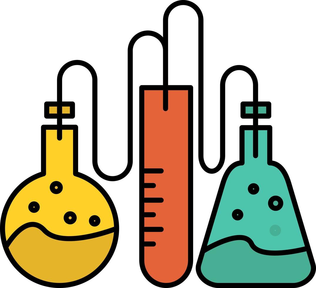 Chemical Dope Lab Science  Flat Color Icon Vector icon banner Template