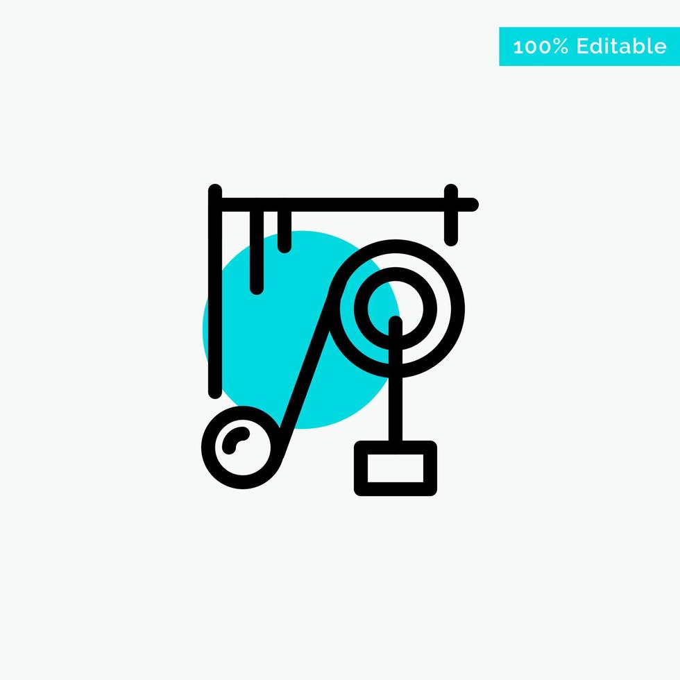 Device Machine Science Science Machine turquoise highlight circle point Vector icon