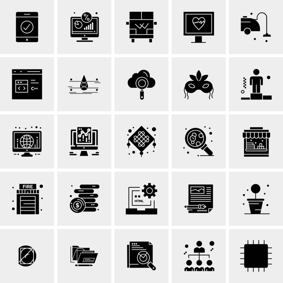 25 iconos de negocios universales vector ilustración de icono creativo para usar en proyectos relacionados con la web y dispositivos móviles