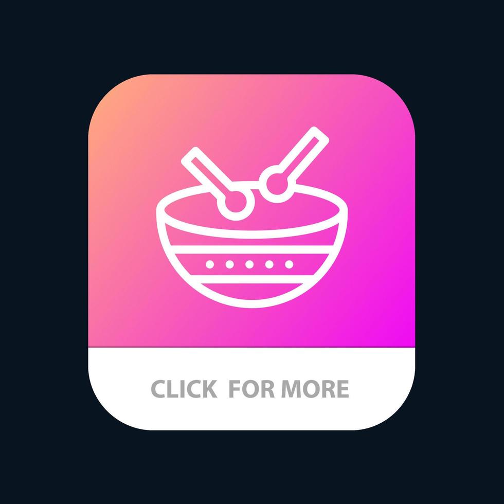 Drum Instrument Irish Parade Mobile App Button Android and IOS Line Version vector