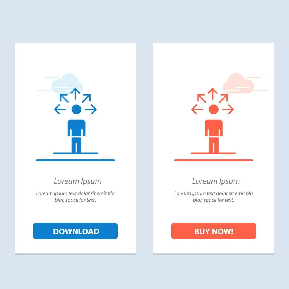 Communication Abilities Connection Human  Blue and Red Download and Buy Now web Widget Card Template vector