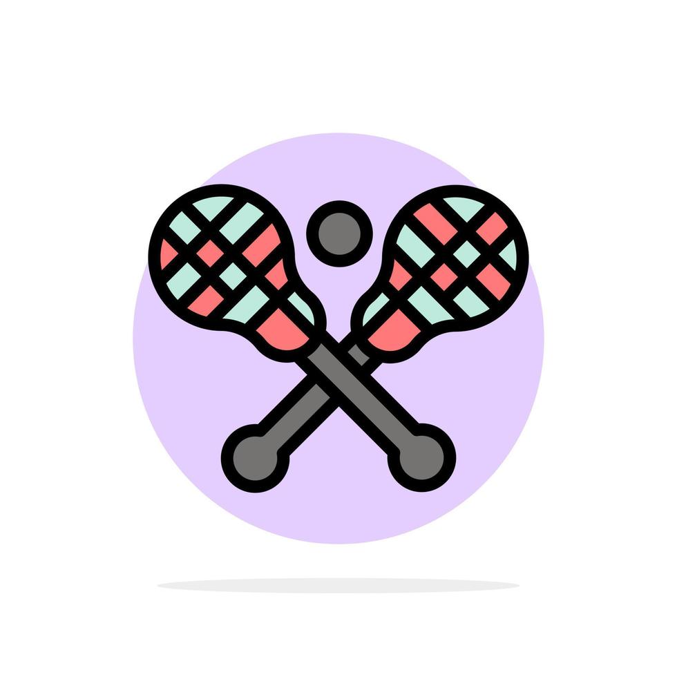 Crosse Lacrosse Stick Sticks Abstract Circle Background Flat color Icon vector