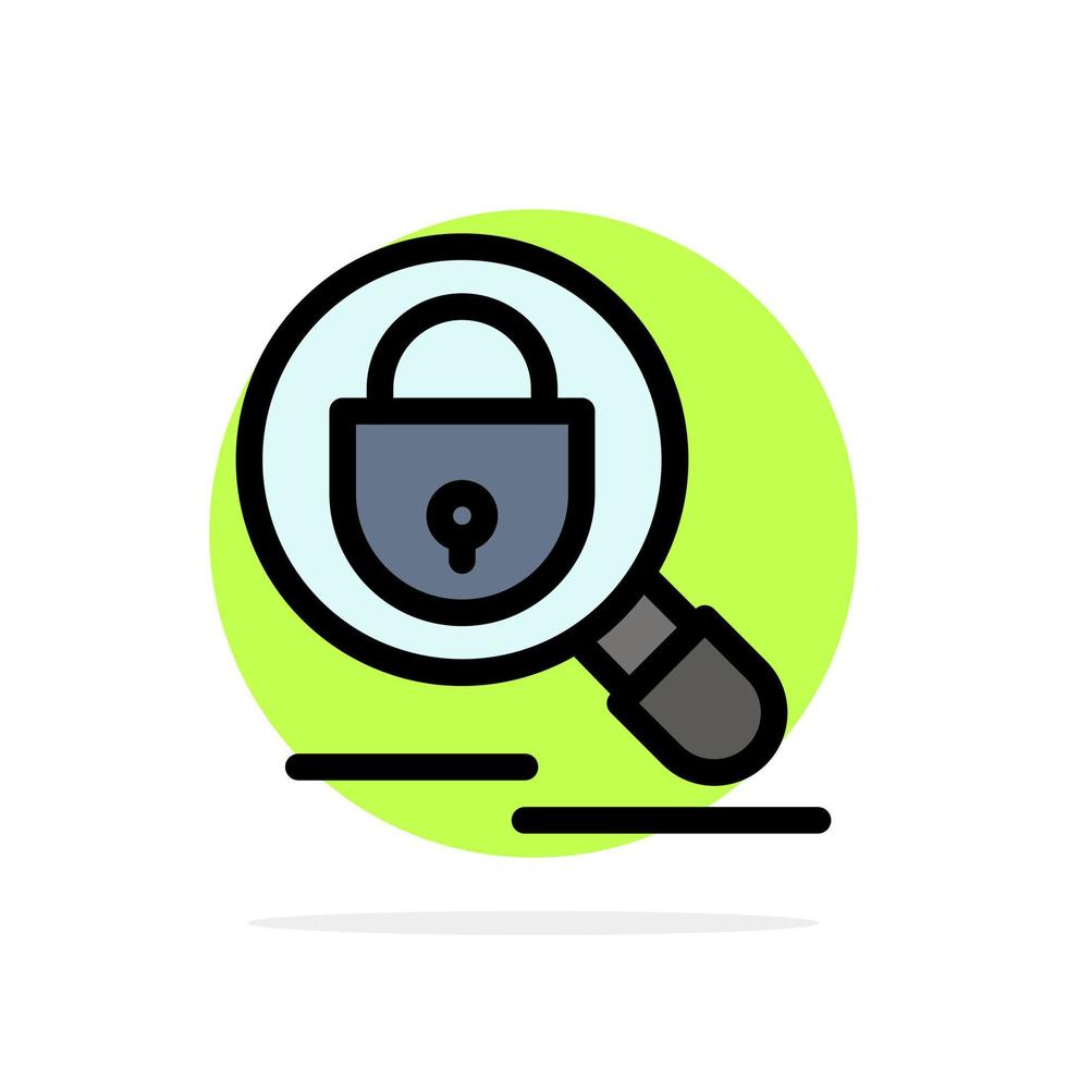 Search Research Lock Internet Abstract Circle Background Flat color Icon vector