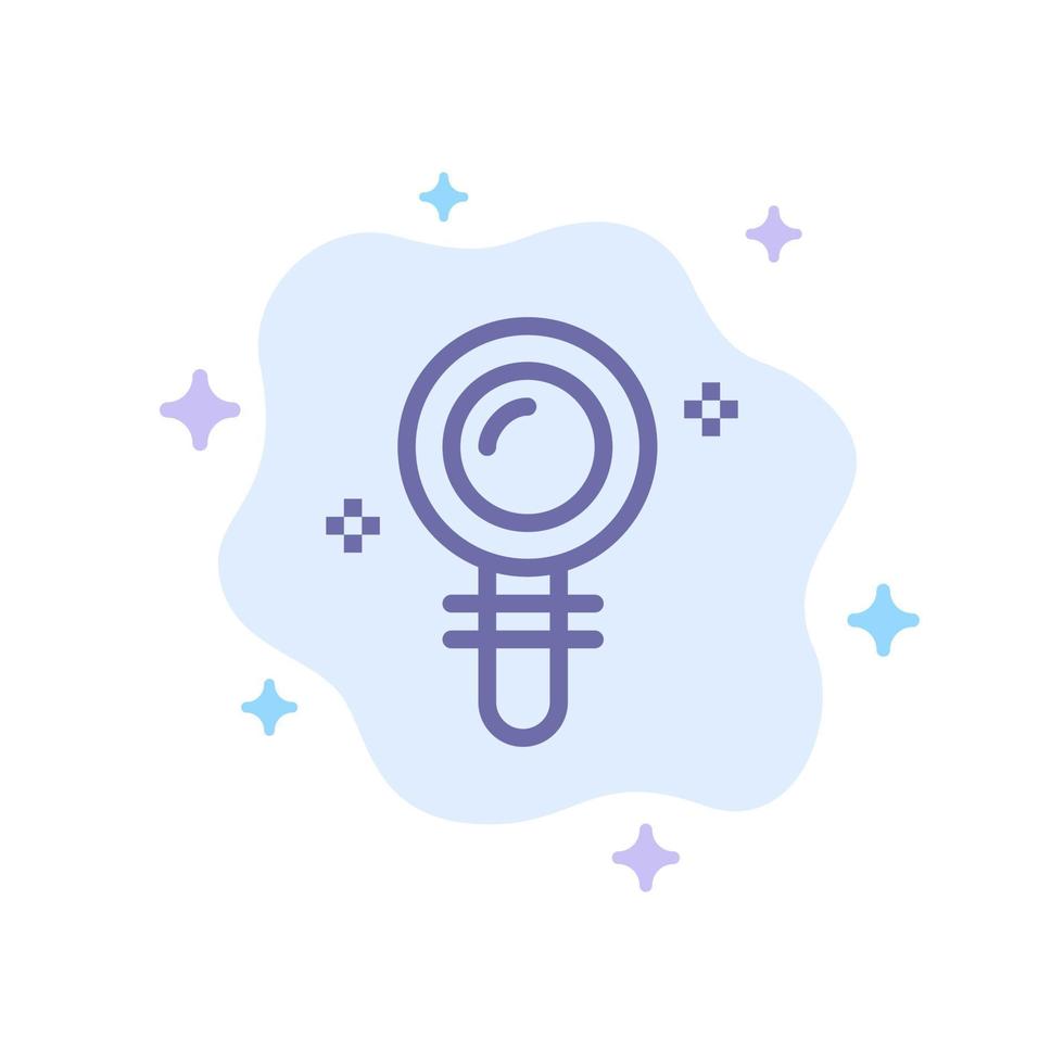 Search Lab Find Biochemistry Blue Icon on Abstract Cloud Background vector