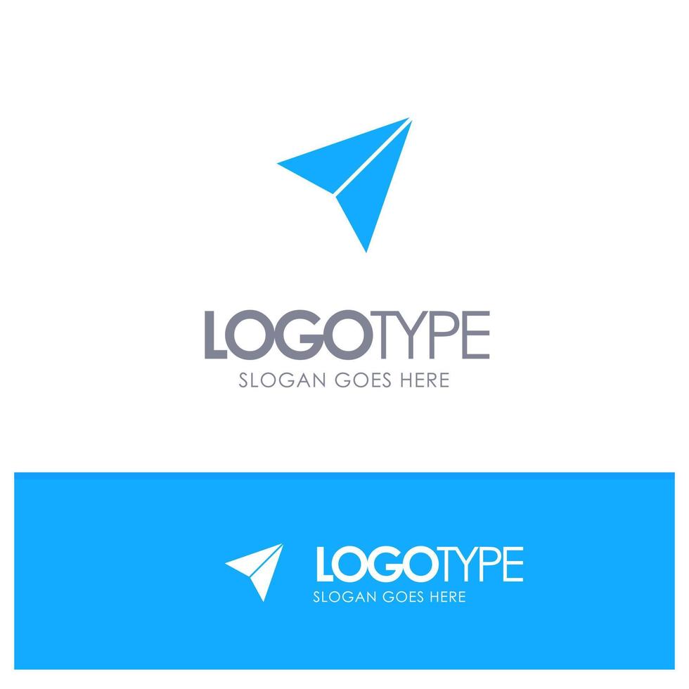los conjuntos de instagram comparten un logotipo sólido azul con un lugar para el eslogan vector