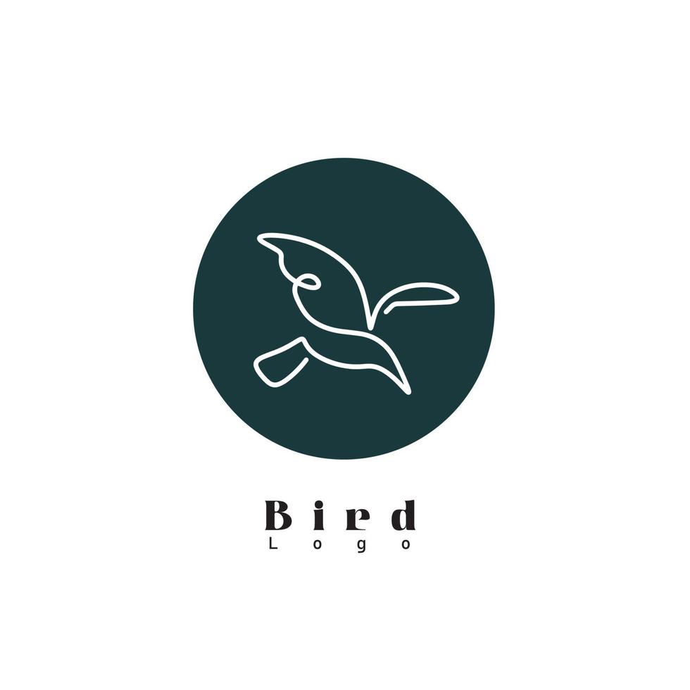 Bird line art concept illustration vector