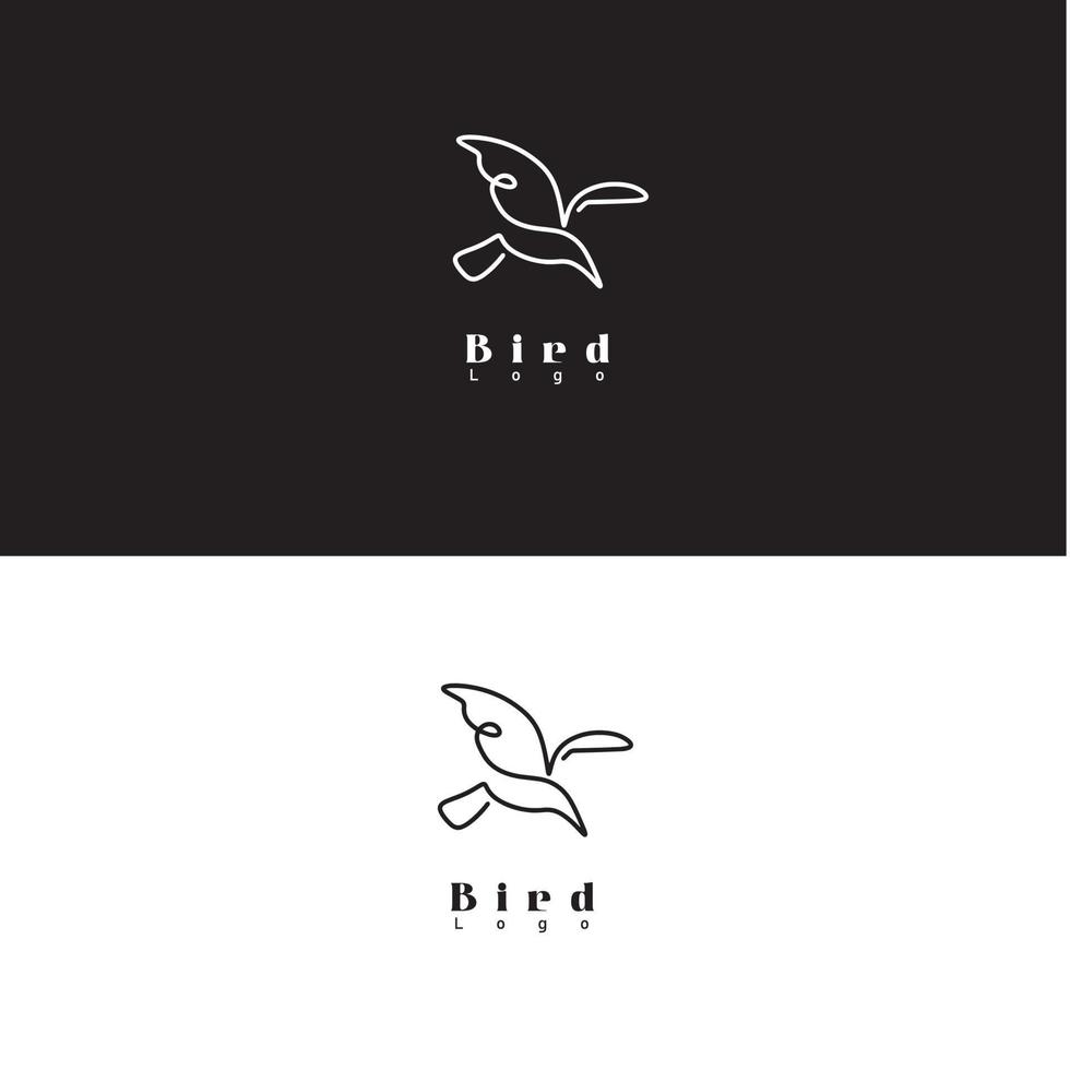 Bird line art concept illustration vector