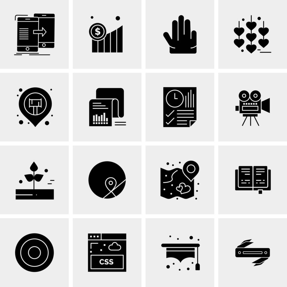 16 Universal Business Icons Vector Creative Icon Illustration to use in web and Mobile Related project