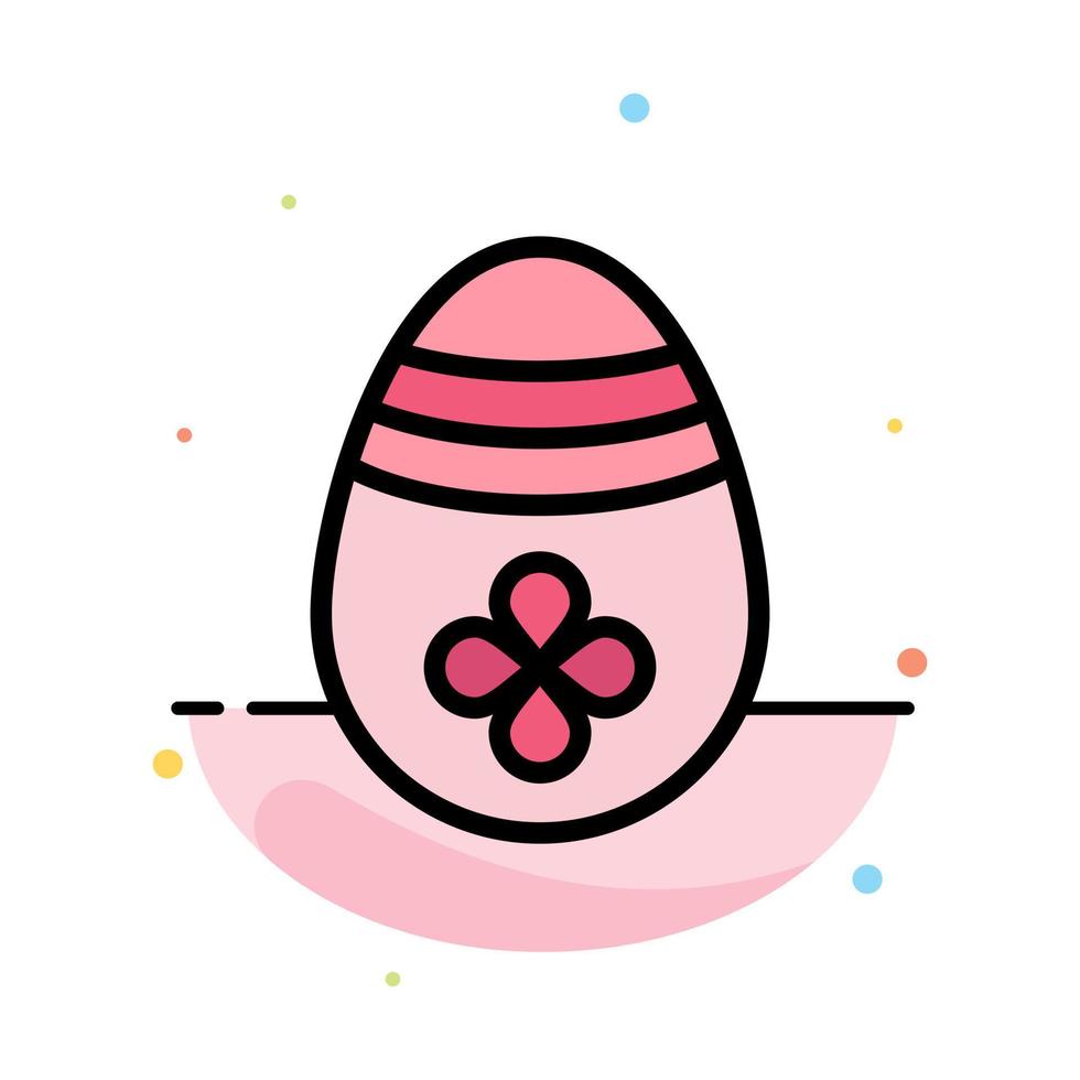 decoración pascua huevo de pascua huevo abstracto color plano icono plantilla vector