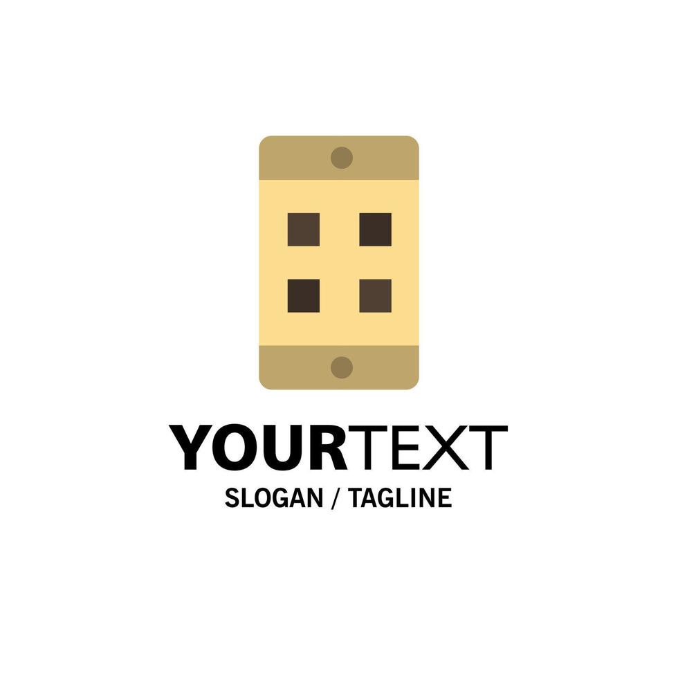 Mobile Cell Box Business Logo Template Flat Color vector
