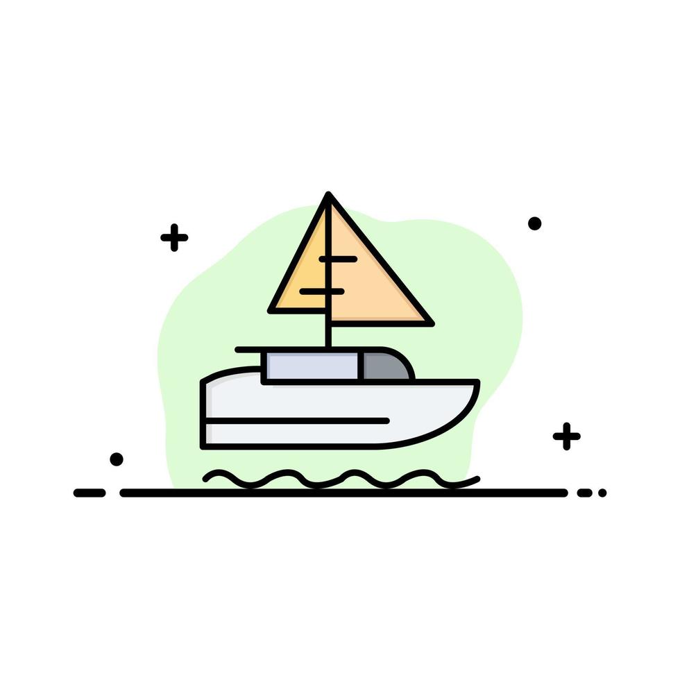 Boat Ship Indian Country  Business Flat Line Filled Icon Vector Banner Template