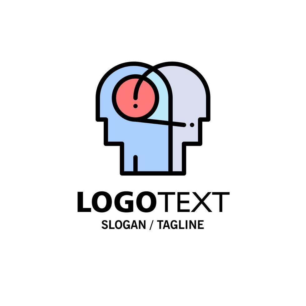 Better Communication Hearing Human Business Logo Template Flat Color vector