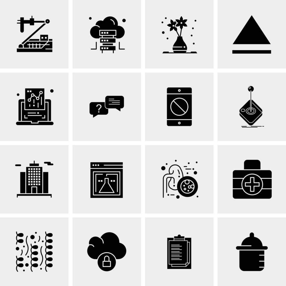 16 Universal Business Icons Vector Creative Icon Illustration to use in web and Mobile Related project