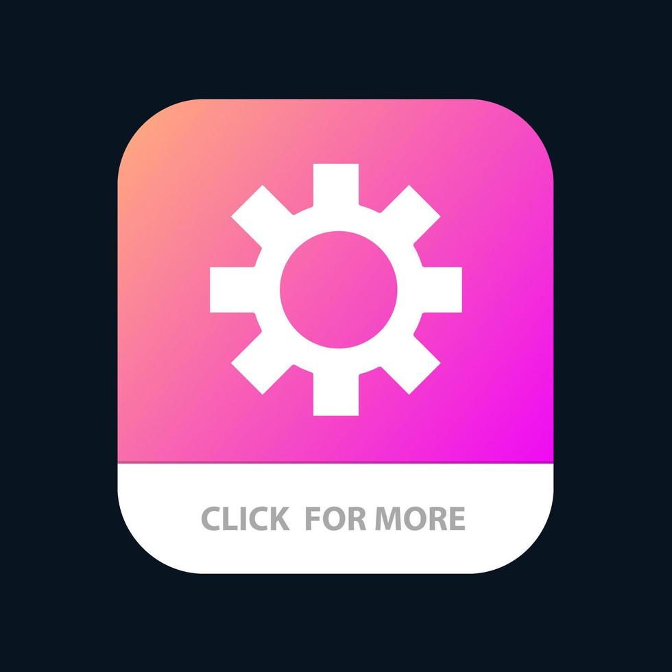 Setting Gear Logistic Global Mobile App Button Android and IOS Glyph Version vector