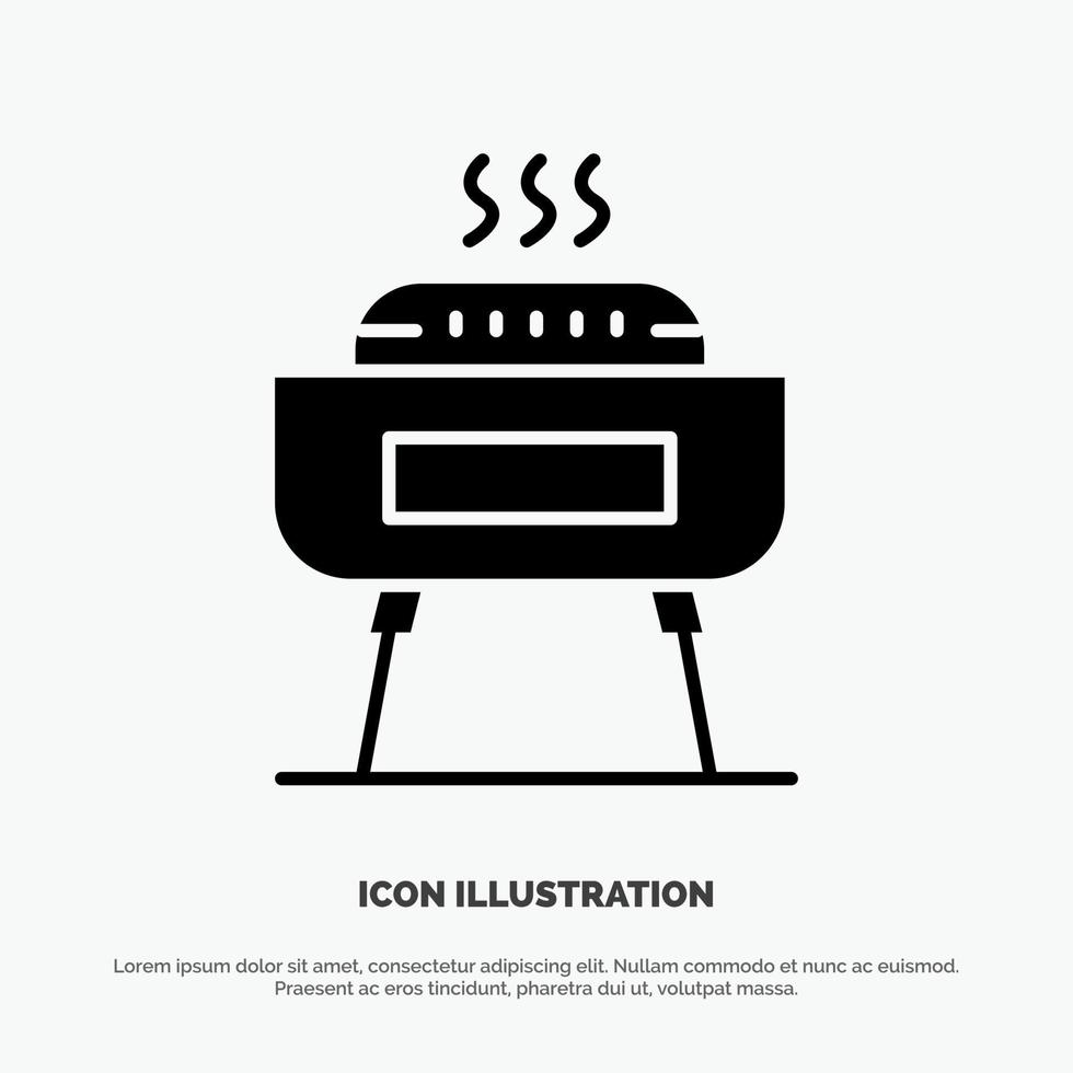 Barbeque Celebration Festivity Holiday solid Glyph Icon vector